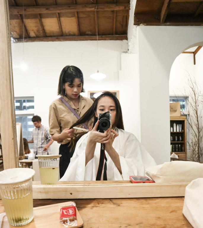 台北士林燙髮推薦日青髮廊大捲燙髮前剪髮髮型設計師Vita