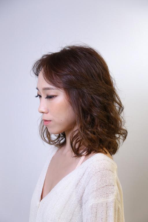 板橋江子翠髮廊蔓森髮妝沙龍中長髮頭髮造型設計